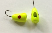 Fisherbeck Panfish, Bluegill and Crappie Jig #16 - Chartreuse with Red Eye