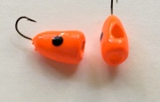 Fisherbeck Panfish, Bluegill and Crappie Jig #16 - Bright Orange with Black Eye