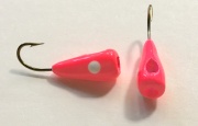 Fisherbeck Panfish, Bluegill and Crappie Jig #8 hook - Pink with White Eye